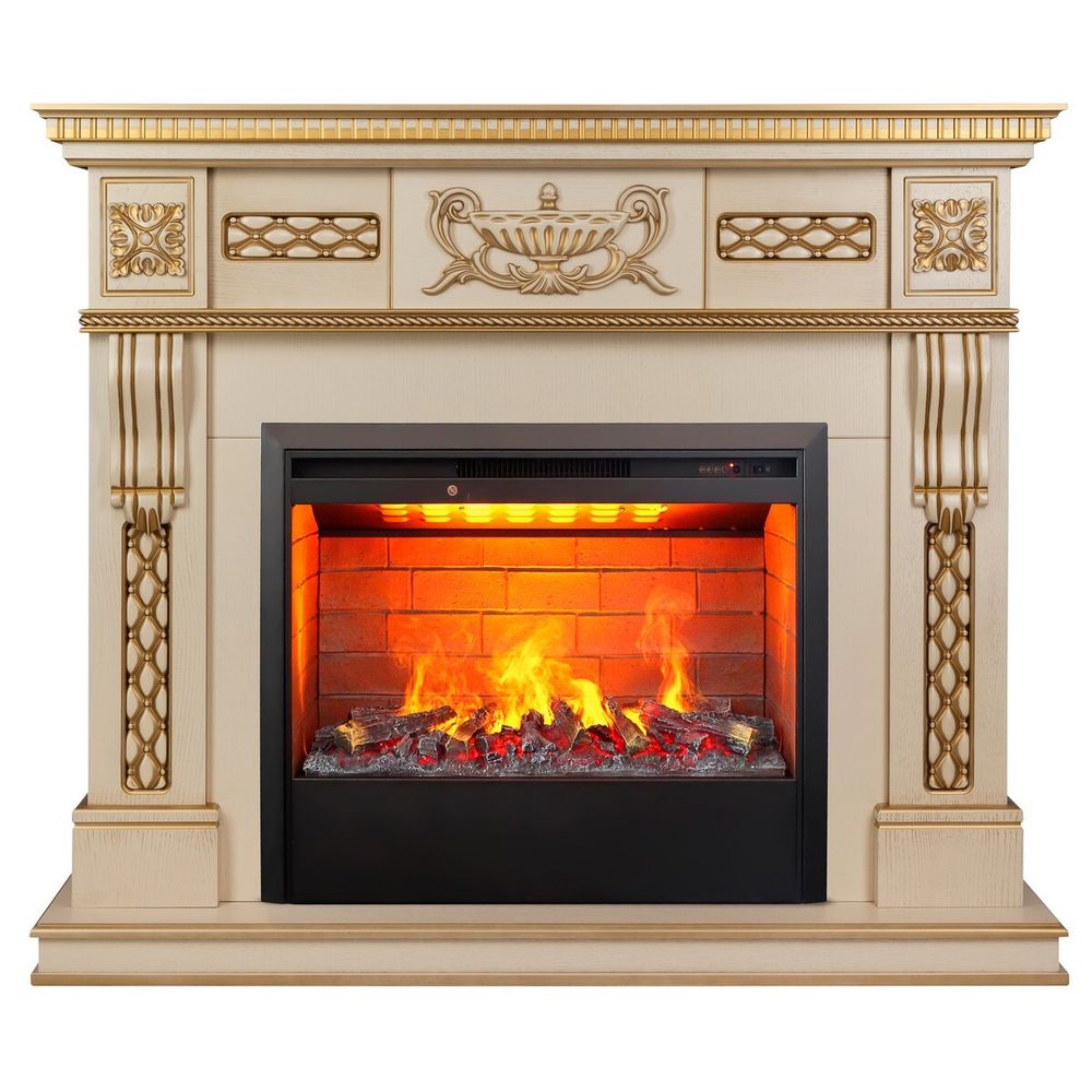 Электрокамин RealFlame Corsica Lux 25,5/26 WT с очагом 3D Helios 26
