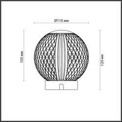 5008/2TL L-VISION ODL24 567 золотой/металл/акрил Настольный светильник LED 2W 4000K 180лм CRYSTAL