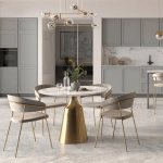 Комплект из 2-х стульев Bradex Home Turin чёрный с золотыми ножками