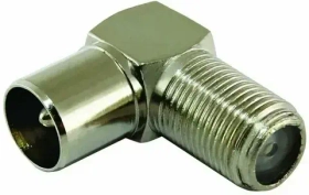 Переходник гнездо F - штекер TV угловой, инд. упаковка TDM SQ1809-0013