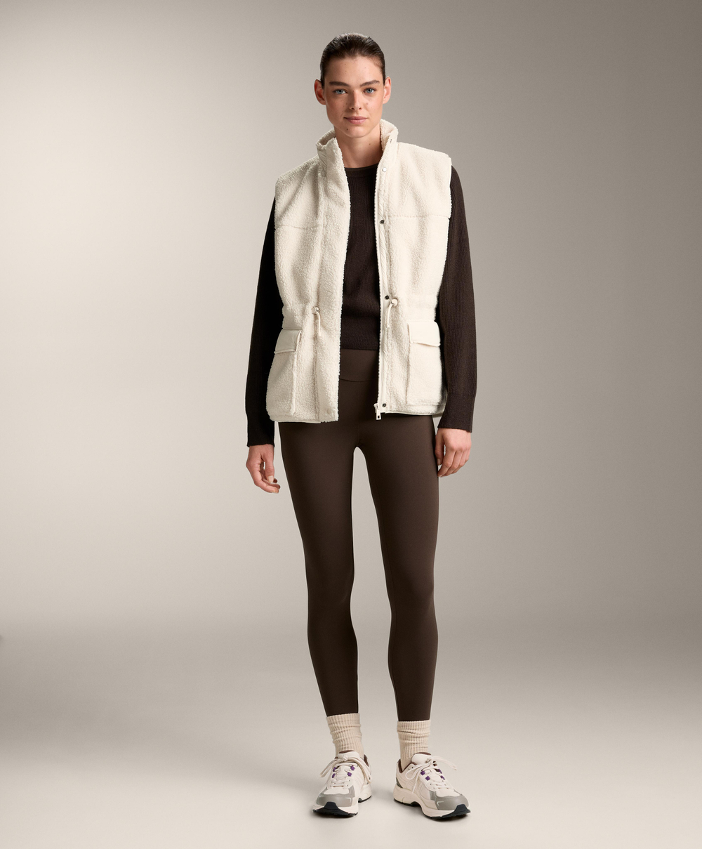 Oysho Жилет из искусственной овчины, экрю