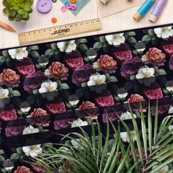 Ткань мембрана маслом нарисованные цветы под тенью