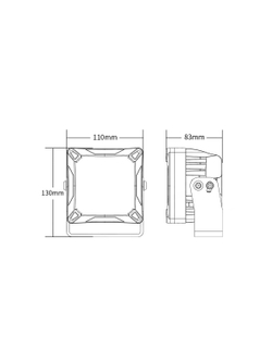 Светодиодные фары рабочего света AURORA 140x140 мм 120W (комплект 2 шт)