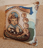 Декоративный гобеленовый чехол для интерьерной подушки Оберег Доброго пути 38*38