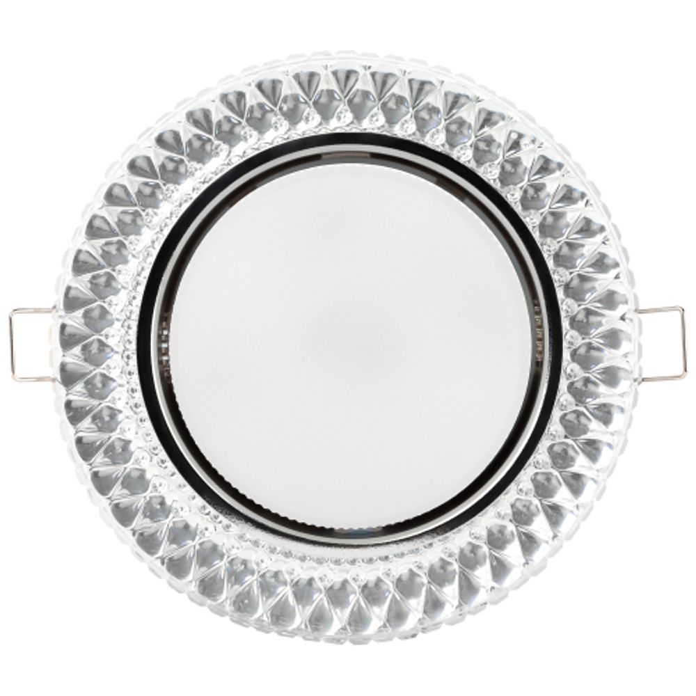 Светильник встраиваемый cо светодиодной подсветкой ЭРА DK LD23 SL/WH под лампу GX53 прозрачный