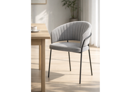 Стул на металлокаркасе Woodville Лео серый brendy monsoon 22, серый
