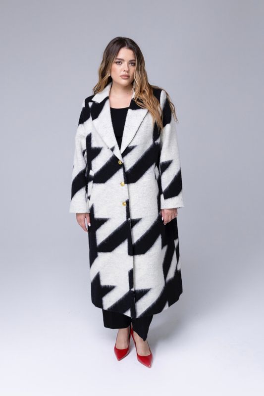 Пальто гусиные лапки, крупные