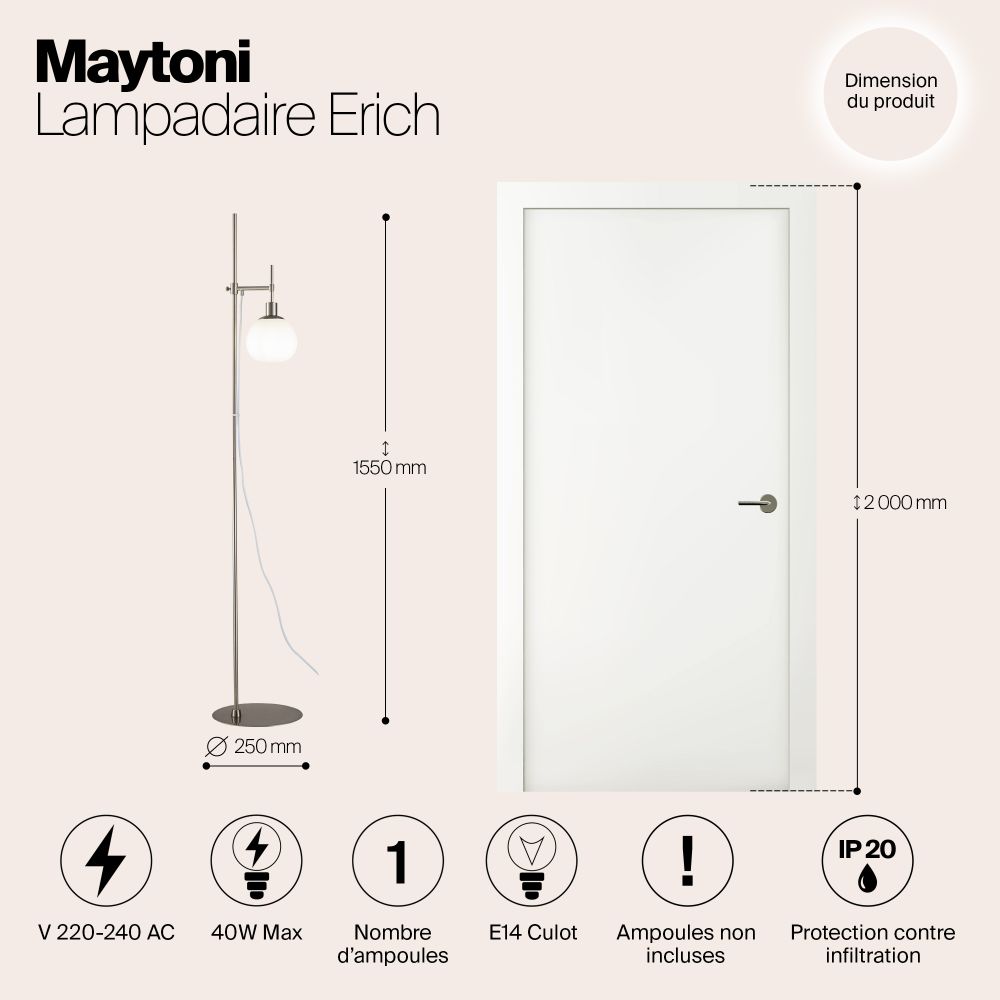 Напольный светильник (торшер) Maytoni MOD221-FL-01-N