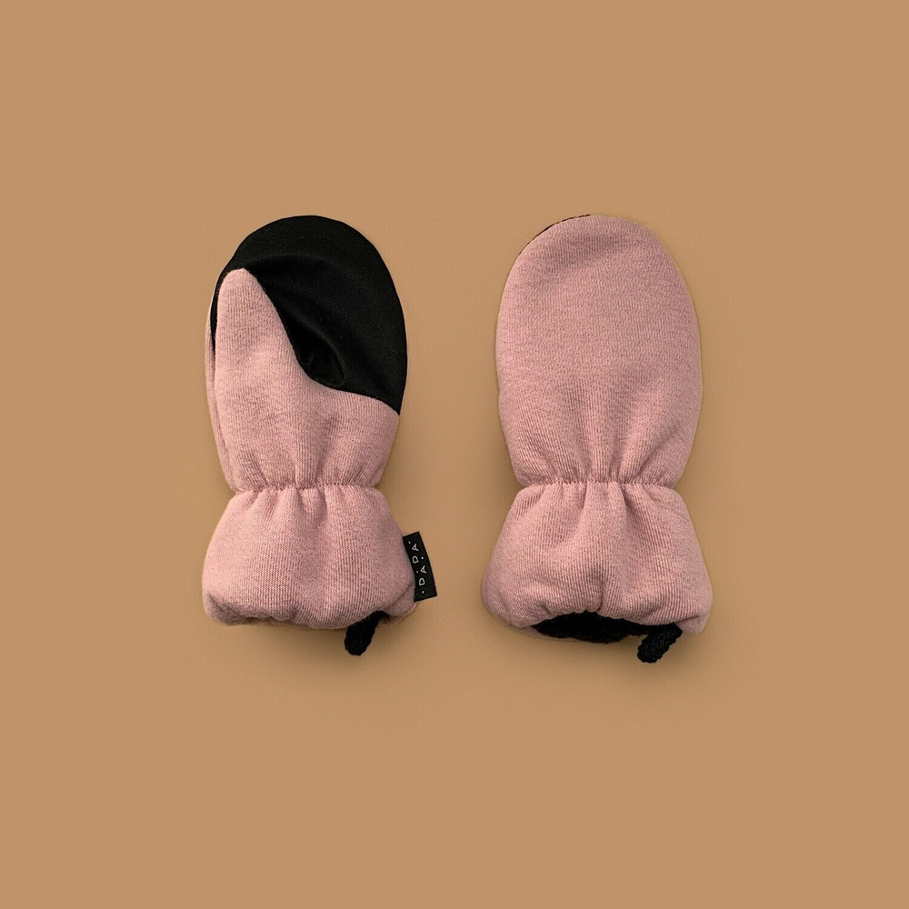 Утепленные варежки (светлая пудра)