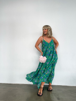 Летний сарафан на бретелях миди в цветок 2