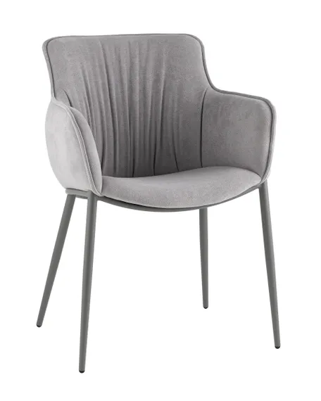 Стул Твигги велюр серый, каркас серый