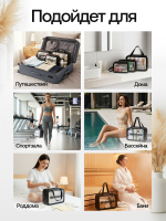 Набор прозрачных водонепроницаемых косметичек 3 шт WASHBAG дорожные, для бассейна и путешествий женская ,мужская