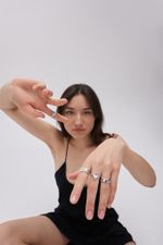 Кольцо Crystal Drop с голубым топазом