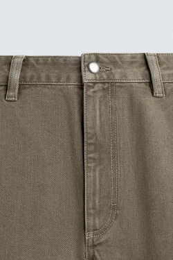 ZARA ДЖИНСЫ CHINO WIDE FLARE FIT, ОХРА