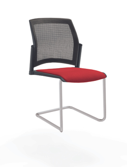 Rewind стул на кантилевере со спинкой-сеткой