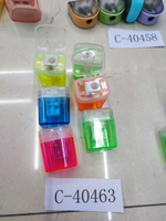 Точилка "Office ", с контейнером и крышкой ,1 отверстие, 4 цвета микс, С-40463