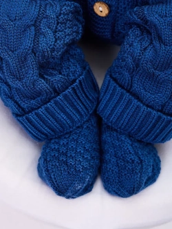 вязаный комбинезон для новорожденных