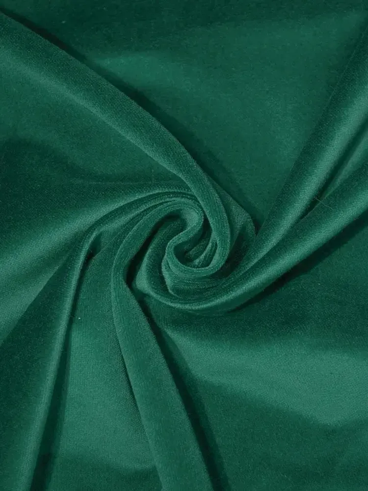 Бархат, 300 г/м2, 100% хлопок, 150 см, изумрудный