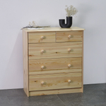 Комод для одежды из сосны Хаба 5 ящиков, 75х35х80 см, в натуральной отделке