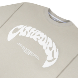 Футболка UNIFORM Heavy Grafic logo бежевый/белый