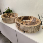 Раковина из окаменелого дерева ПАРА! OD-62099 57*46*16 2шт