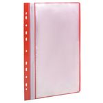 Папка с 10 вкладышами, Staff, 160мкм, корешок с перфорацией, красная