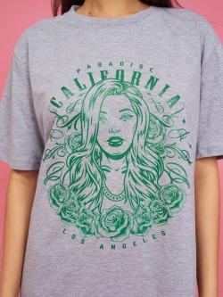 Футболка калифорния женская серая