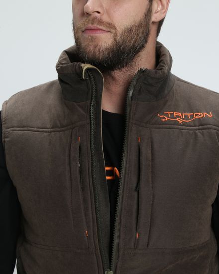 Жилет "WARM" ( Твил, Brown)