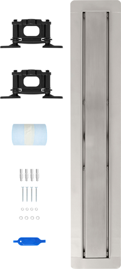 Душевой лоток CK DRAIN AQPP01-60 Inoks 60 см, из нержавеющей стали, решетка щелевая/под плитку