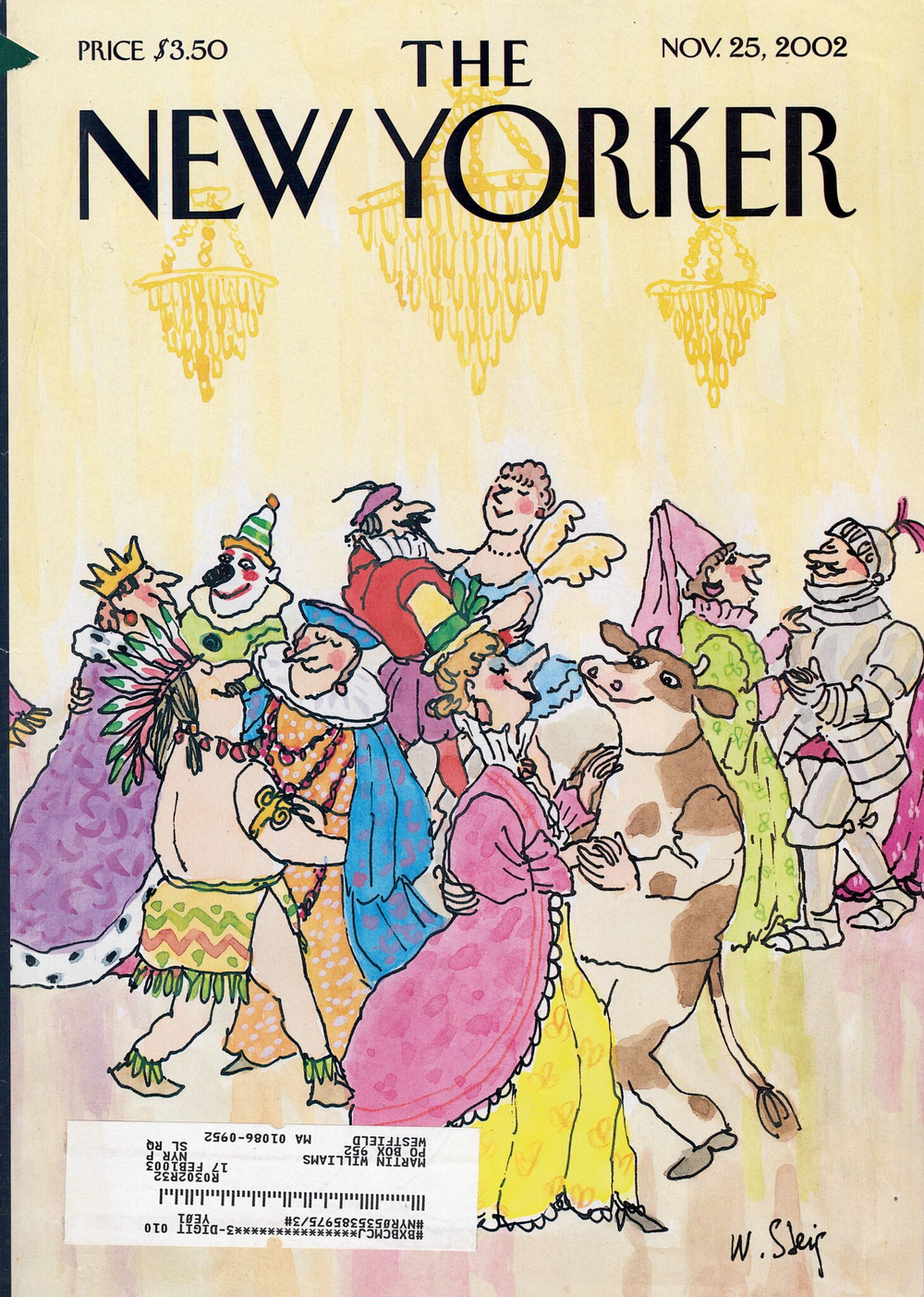 Журнал The New Yorker 25-11-2002, поврежденный