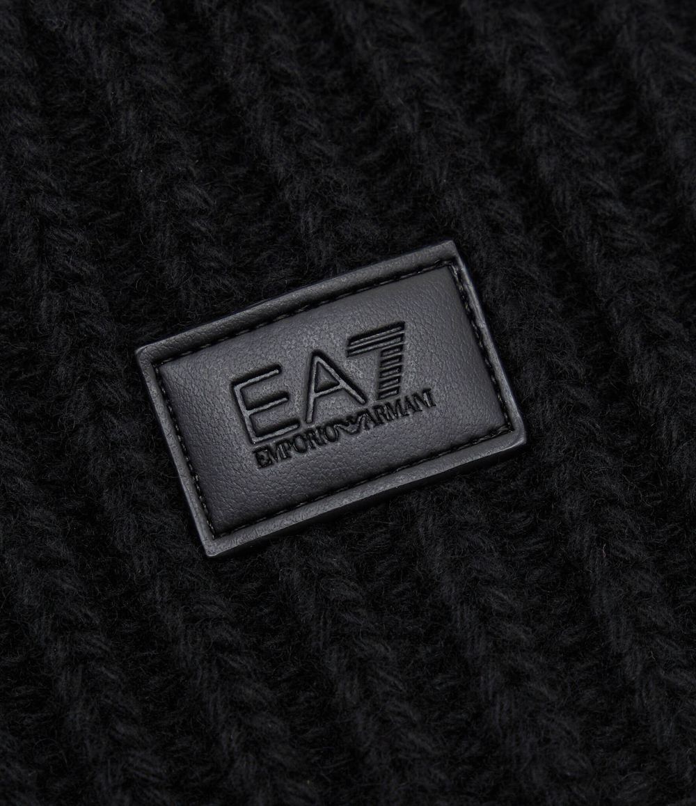 Хлопковая шапка EA7 - черный(240124 3F103)