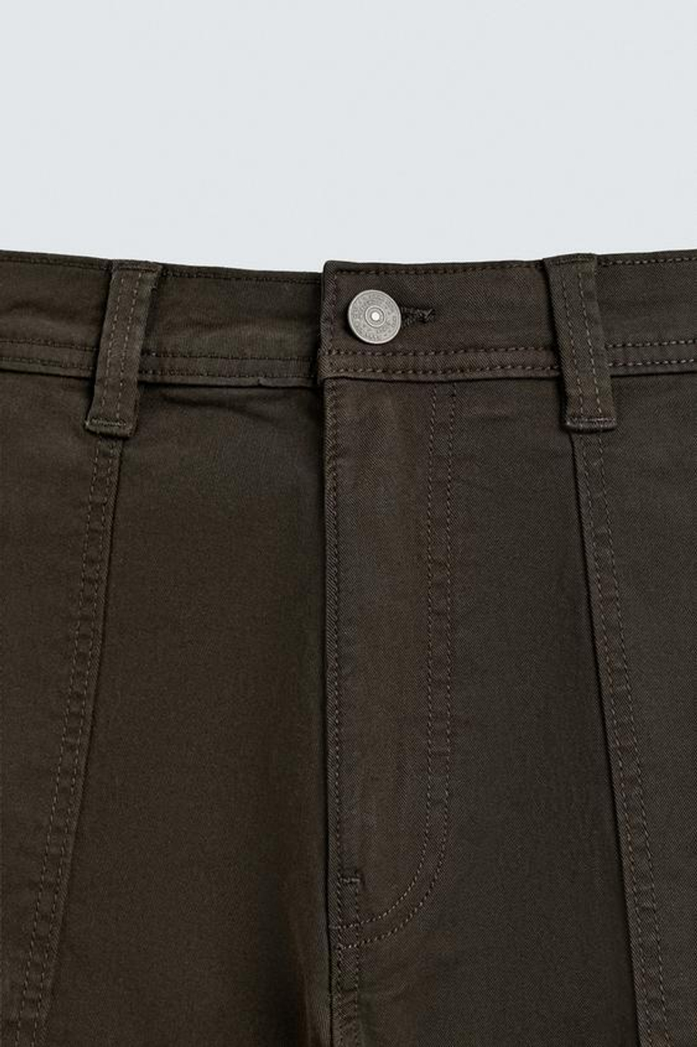 ZARA БРЮКИ КАРГО RELAXED FIT, КОРИЧНЕВЫЙ