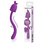 Фиолетовый гибкий вибратор - 14,2 см.