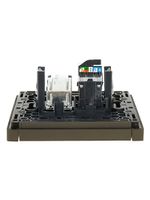 FORTE&PIANO Розетка двойная TV+RJ45 кат.5E FP336 серый IEK