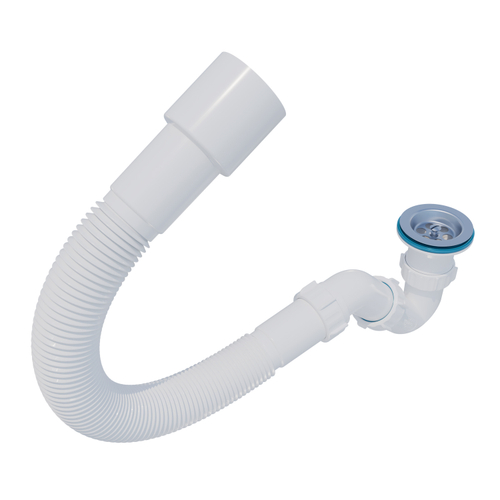 Сифон для душ. поддона 40*40 с гофрой 40*40*50 (1450мм) BT80145 ИНКОПЛАСТ