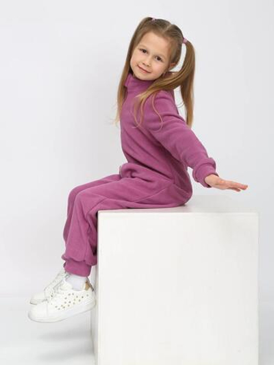 Комбинезон для девочек флис "Сосулька-2" лиловый, р.128 (Ивашка)