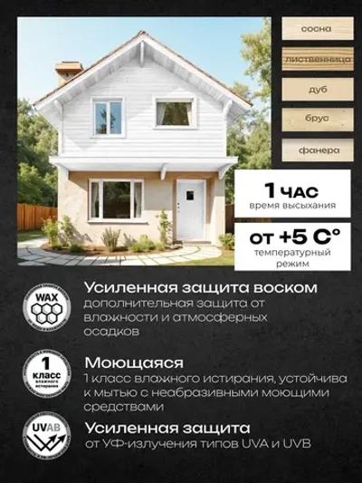 HUSKY SIBERIAN Краска для дерева акриловая цвет белый 0.9 л