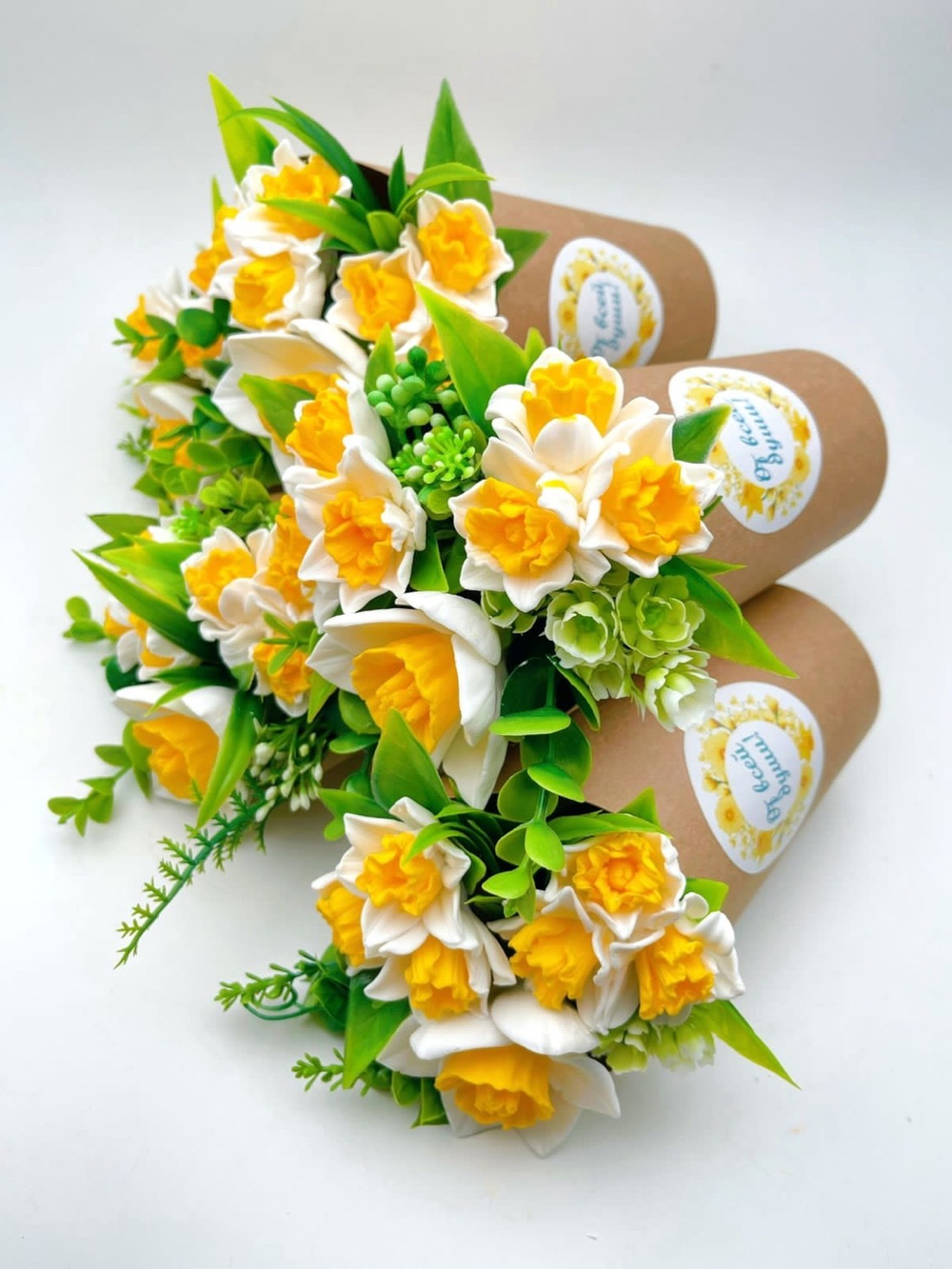 Мини-букет «Нарцисс-крафт»