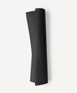 Коврик для йоги и фитнеса FM-101, PVC, 183x61x0,3 см, черный