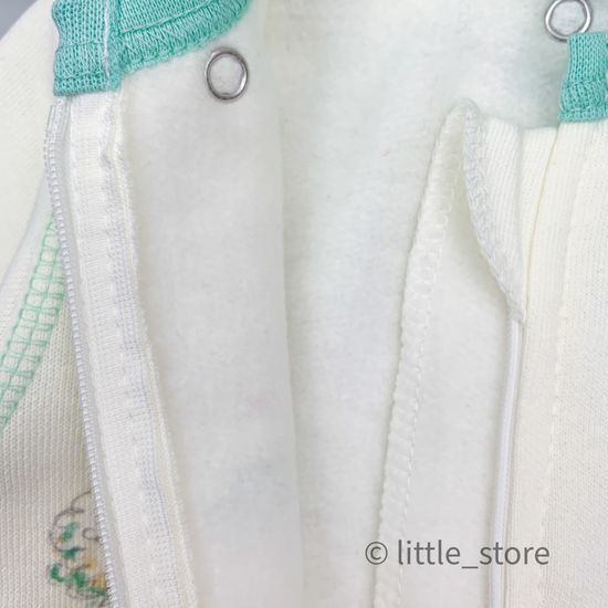 Комбинезон утепленный "Зайкины истории" молочный с ментолом