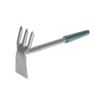 Мотыжка комбинированная 3 прямых зубца с цельнометаллической ручкой, покрытой пластиком ЧЕТЫРЕ СЕЗОН