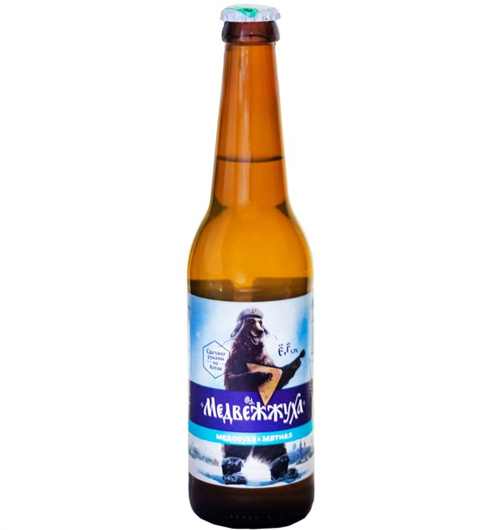 Медовуха Медвежжуха Мятная 0,45 л. glass