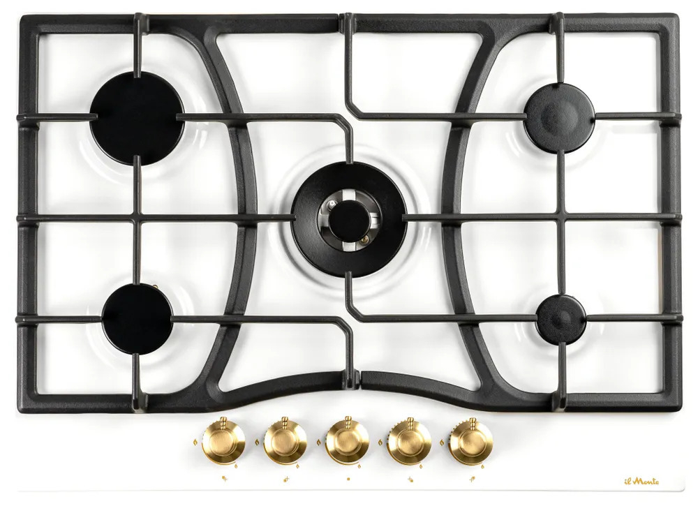Поверхность варочная газ. IL MONTE BH-706E-WH-RUSTICO (бел, 5-комфор)