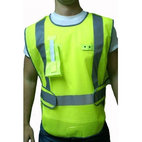 Жилет сигнальный "Полиция ДПС (ГИБДД)" светоотражающийся (ворот U)