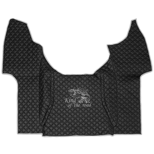 Ковры SCANIA 6 серии P (автомат), (экокожа, черный, серый кант, серая вышивка)