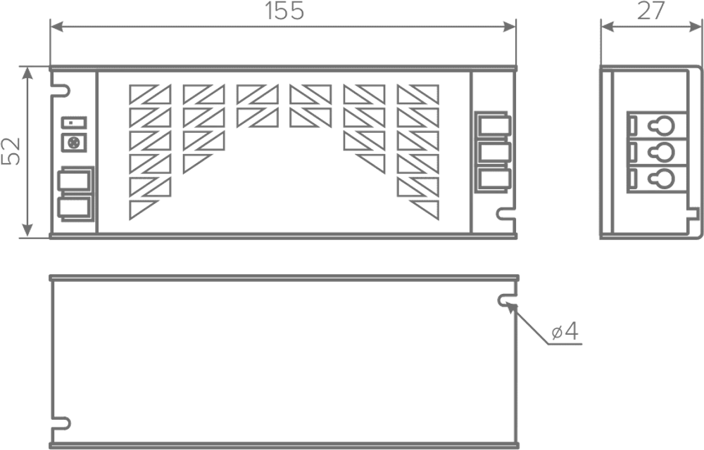 Блок питания AQ MAX 220V/12V IP20 100W