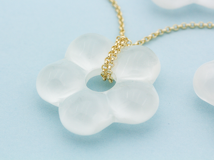 Подвеска-бусина "Цветок" 24мм, стекло