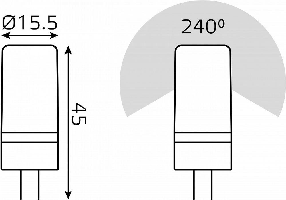 Лампа светодиодная Gauss Elementary G4 5Вт 4100K 18025