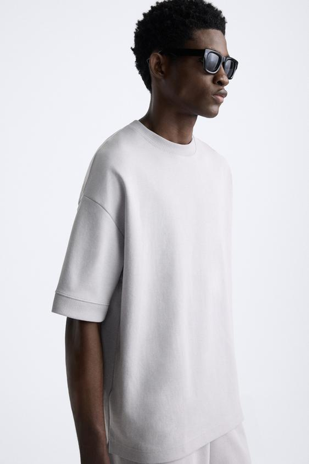 ZARA ТОЛСТОВКА ИЗ ПЛОТНОЙ ТКАНИ, СВЕТЛАЯ МАЛЬВА