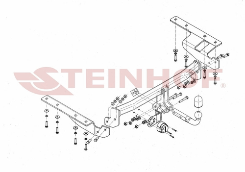 Фаркоп на Honda CR-V 2007-2012 (паспорт и сертификат в комплекте)(без электрики) Steinhof.H-057